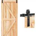 EaseLife 6 FT Heavy Duty Sliding Barn Door Hardware Track Kit,Basic J Pulley,Slide Smoothly Quietly,Easy Install (6FT Track Kit for 30"~36" Wide Single Door)