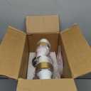 Wall Sconces Set of Two, HWH 14.3 Inch Black and Gold Bathroom Sconces with Frosted Milk White Striped Glass, Up Down Modern Wall Light fixtures for Living Room Bedroom, 5HZG97B-2W-2PK BK+BG