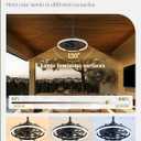 Fanbulous Outdoor Ceiling Fans with Light for Patios, 20" Weatherproof Plug in Ceiling Fan, Gazebo Fan Remote&APP Control, 3CCT Dimmable,Caged Ceiling Fan with Hanging Hook for Porch, Pergola,Canopy