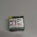 61XL Ink Cartridge Combo Pack Remanufactured for HP Ink 61XL Work with HP61 Envy 4500 5530 4502 5535 OfficeJet 4630 4635 4610 2620 DeskJet 1000 1010 1512 2540 Printer(Black, Tri-Color)