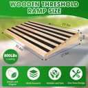 8" Rise Wooden Door Threshold Ramp for Wheelchair/Home Steps/Doorway, 2PCS