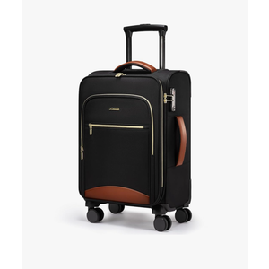 LOVEVOOK Carry On Luggage 22x14x9 Airline Approved, 20 Inch Softside Suitcases with Wheels, Lightweight Spinner Carry on Suitcase with TSA Lock, Water-Resistant Large Capacity Luggage for Travel