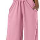 ECHOINE Women's Casual Sleeveless Jumpsuit Overalls Adjustable Strap Baggy Wide Leg Pants with Pockets, Small