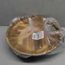 Lipper International Acacia Footed Round Flared Serving Bowl for Fruits or Salads, Large, 13.75" Diameter x 5" Height, Single Bowl