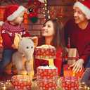 6 Pcs Christmas Cookie Tins with Lids 7 Inch Round Metal Snowflake Container Xmas Cookie Boxes Empty Holiday Decorative Tins for Gift Giving Baking Chocolate Snack Storage, Red
