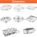 TeamFar Stainless Steel Bakeware Set of 8, Baking Roasting Pan Set with Lid, Lasagna Pan with lid, Square & Round Cake Pan, Loaf Pan & Muffin Pan, Healthy & Sturdy, Dishwasher Safe & Smooth
