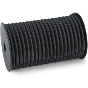 Marine Grade Bungee Cords Heavy Duty Outdoor - Bungee Cord Roll - 100% Stretch Elastic Cord and Absorbent Bungee Shock Cord for Kayak Deck, Camping, Crafting (3/8" x 50ft)