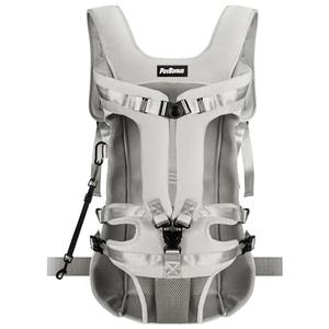 PetBonus Pet Front Dog Carrier Backpacks, Adjustable Pet Backpack, Legs Out Easy-fit Puppy Chest Carrier for Medium Small Dogs, Hands Free for Hiking, Cycling (Grey, XL)