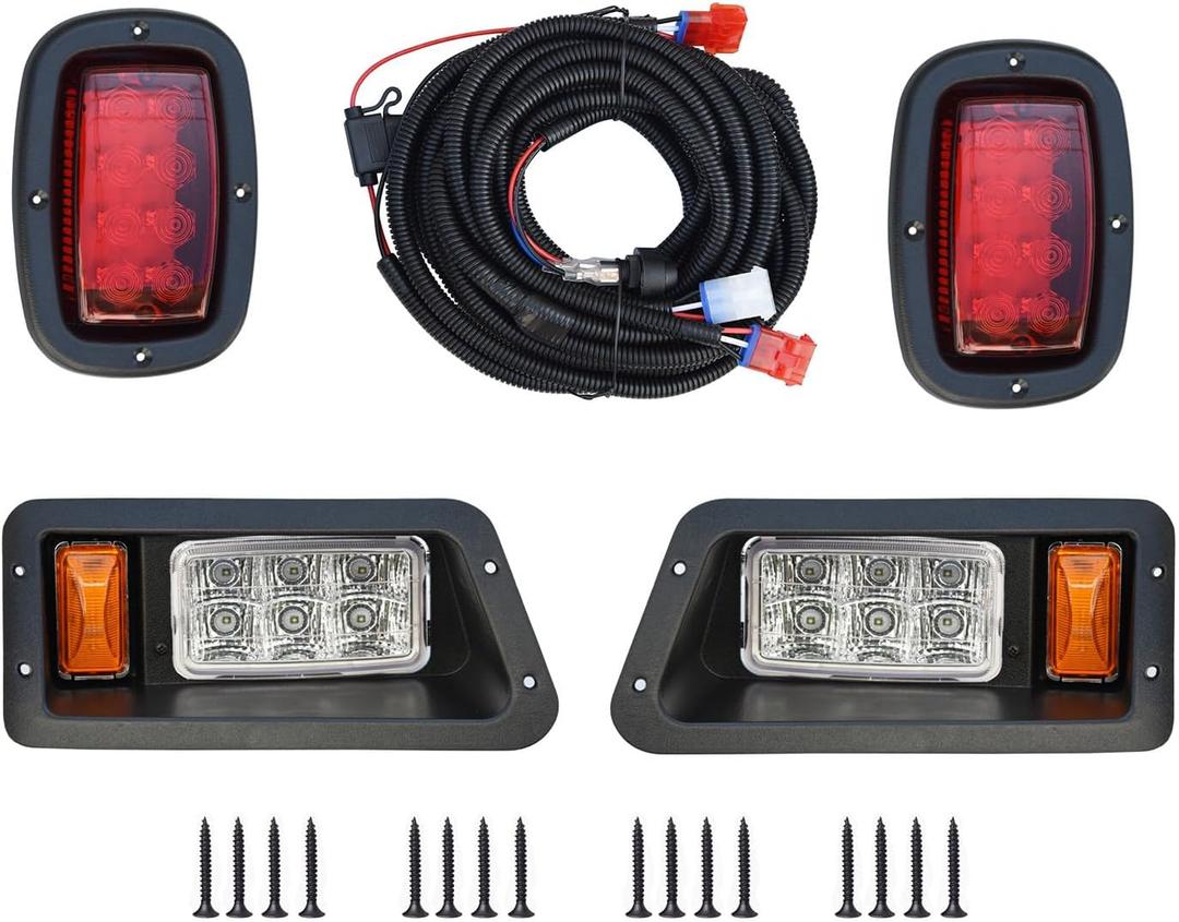Golf Cart LED Street Legal light Compatible Yamaha lights Kit G14, G16, G19, G22 Golf Cart Headlight Tail Light Kit 12V