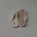 Snug Leaves Women's Fuzzy Scuff Slippers Soft Comfy Memory Foam Non-slip Indoor House Shoes (9-10, Cream White)