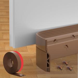 39inch Door Draft Stoppers, Door Sweep for Bottom of Door, Weather Stripping Door Seal, Under Door Noise Stopper Brown, 39inch