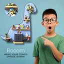 BigStep Tonie Shelf for Toniebox - Large Dinosaur Tonie Shelf, Dual Magnetic Strips Top & Bottom, Wall Mount or Free Standing, Holds 18+ Tonie Figures, Compatible with Toniebox Gen 1 & 2