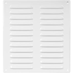 Repa Market 10" x 11" White Steel Vent Cover  Wall & Ceiling Air Return Grille with Mesh Screen  HVAC Intake & Exhaust Register  Durable Metal Duct Cover for Indoor or Outdoor Ventilation Systems