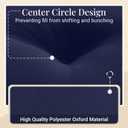 downluxe Bistro Chair Cushions for Patio Furniture, Water-Resistant Round Outdoor Chair Cushions Set of 2 with Non-Slip Ties, 15" x 15", Navy