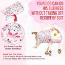 Lukovee Recovery Suit for Dogs, Zipper On Dog Surgery Suit for Female Male Dog, Onesies Bodysuit Prevent Licking Spay Abdominal Wounds Bandages E-Collar Alternative (Pink, S)