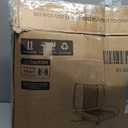 Home Office Chair No Arms with Wheels, Adjustable Height Small Desk Chair, PU Leather Mid Back 360 Swivel Computer Chair, Armless Modern Walnut Chair for Office, Reading Meeting Room(Beige) (MCM Style)