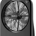 9" Desk Fan, Battery & USB-C Powered, 2 Cooling Speeds Table Fan With 90 Adjustable Tilt, 388ft/Min Powerful Airflow, Portable Desktop Fan for Home, Office, Kitchen, Travel, Black