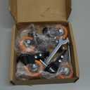 2 Inch Caster Wheels, Threaded Stem Casters Set of 4 Heavy Duty, 5/16"-18x1 (Screw Diameter 5/16", Stem Length 1"), Safety Dual Locking Industrial Castors, Wheels for Cart, Furniture