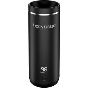 Baby Brezza Portable Warmer  3X Faster Baby Bottle Warming - Travel Breastmilk and Formula Warmer - Safe, Even Heating - Up to 9oz - No Adapters, Black