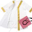 IDOPIP Muslim Baby Boys Ramadan Eid Outfit Cardigan Kaftan Thobe Arabic Islamic Abaya Dubai Robe Clothes with Head Scarf+Rope