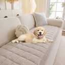 MYSKY HOME Couch Cover for Dogs Washable, Dog Sofa Couch Covers,Washable Non-Slip Couch Sofa Cover Protector Dog Mat for 2 Cushions and Sofas(Oatmeal,27.6" x 70.9")