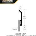 2 Pack - 36'' Commercial Door Bottom Sweep(Gold Anodized) JS-N315, Heavy Duty Aluminum, with Neoprene Rubber Insert, Ideal for Residential & Commercial Use