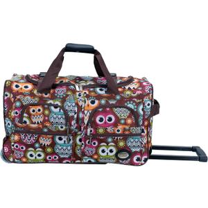 Rockland Rolling Duffel Bag, Black, 22"
