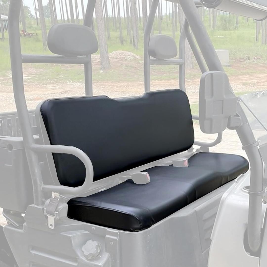 KUAFU UTV Seat Cover Set Compatible with 2002-2008 Polaris Ranger 425 500 570 700 800 900 & 2009 Polaris Ranger 700 Crew 6x6 4x4 4X2 Utility Black