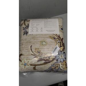 8x10 Ft Extra Large Washable Area Rugs for Living Room, Thin Floral Vintage Print Rug Non Slip Carpet for Bedroom Dining Room Kidsroom Home Decor (Beige Yellow)