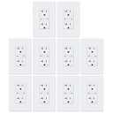 ELECTECK 10 Pack GFCI Outlets 20 Amp, Outdoor Weather Proof (WR), Self-Test GFI Receptacles with LED Indicator, Ground Fault Circuit Interrupter, Screwless Wallplate Included, UL Listed, White
