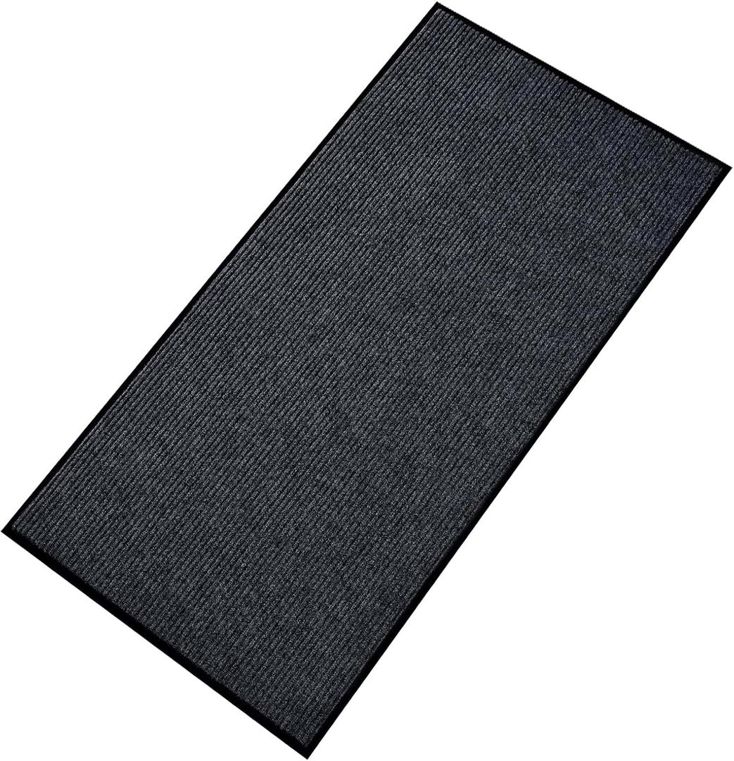 fani Heavy Duty Large Outdoor Indoor Entrance Black Doormat Waterproof Low Profile Entrance Rug Front Door Mat Patio Anti-Skid Rubber Back, 35x72 inch (Gray) (2'11" x 6' (Rectangular), Grey) fani Heavy Duty Large Outdoor Indoor Entrance Black Doormat Waterproof Low Profile Entrance Rug Front Door Mat Patio Anti-Skid Rubber Back, 35x72 inch (Gray) (2'11" x 6' (Rectangular), Grey)
