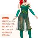 Spooktacular Creations 9 Pcs Green Ivy Costume, Womens Halloween Costumes 2025 with Wig for Cosplay Parties Comic Con (Green, L)