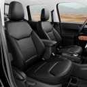 for Ford Maverick Seat Covers XL XLT Lariat 2022 2023 2024 2025 2026, Custom Fit Car Seat Covers Full Set, Luxury Leather Waterproof Seat Covers for Ford Maverick Cushion Protector, Black