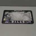 2PCS Black License Plate Frames, Car License Plate Bracket Holder, Premium Aluminum Alloy Weather Proof License Plate Covers with Screw Caps Cover Set Car Accessories