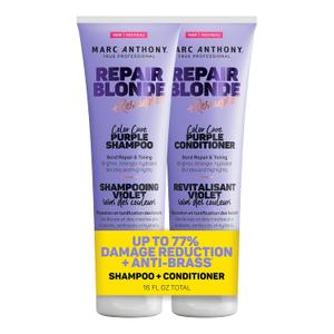 Marc Anthony Repair Blonde Purple Shampoo and Conditioner Set, 16 fl. oz. Total