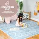 Play Platoon Non-Toxic Large Kids Play Mats for Floor, 9 Tiles, 72 x 72 inch - Extra-Thick Foam Tiles, 24 x 24 inch Puzzle Mats, Neutral Playmat for Toddlers & Childrens Playroom - Saguaro Print