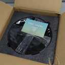 vicrays Ceramic Dessert Salad Plates, 8 Inch, Microwave, Oven, and Dishwasher Safe, Round, Porcelain Fluted Suitable for Snacks, Appetizer, Home, Party, Restaurant - Set of 6 Black