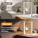 FANTASTIC HOUSE Christmas Gifts for Grandma, Grandma Gifts Birthday from Granddaught Grandson Grandchildren, Family Handprint kit with Light, White Color