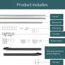 DIYHD 34" Concealed Sliding Barn Door Hardware with Dual Soft Close Mechanism, No Floor Track, Fit MIN Openning Width 28", Supports Up to 176 lb, Hidden Wall Mount System (Door Not Included)