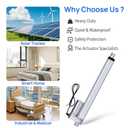 ECO-WORTHY Heavy Duty 330lbs/1500N Solar Tracker Linear Actuator Multi-Functions (12V, 18") IP54 Waterproof Linear Motion Actuator
