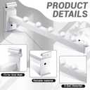 Oudain 5 Pack 6 Ball Gridwall Waterfall Hooks, Metal Gridwall Accessories Grid Wall Waterfall Faceout Square Tubing Display Hooks Hangers for Home Shop Retail Clothing Display (White)