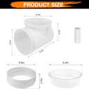 Dryer Vent Connector Kit,90 Degree Dryer Vent Elbow+Sealing Kit for 4 Inch Dryer Duct, Dryer Adapter,Space-Saving Design for Tight Space (No hose)