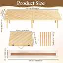 Folding Picnic Table with Boho Table Runner 60" x 30" Wooden Low Table, Portable for Indoor Outdoor Use Ideal for Camping Beach Weddings Garden Parties (Seats 6), 60" x 30" x 16.9"