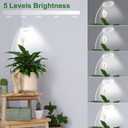 Wolezek 2 in 1 Grow Lights for Indoor Plants, 3 Colors Plant Lights for Indoor Growing with 360 Gooseneck, 48 LEDs Full Spectrum Plant Grow Lights Indoor, 6/12/16H Timer, 5 Brightness, White 3 Pack