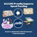 ALL4JIG 1500 Pieces 2-in-1 Tilting & Rotating Puzzle Board, 24.53" x 33.19"Adjustable Angle Puzzle Board with 4 Drawers & Clear Protective Cover, Birthday Gift for mom
