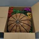 Hananona 2 Set Artificial Outdoor Flowers with Hanging Basket, 2 Hanging Planters with 24 Pcs Flowers for Spring Summer Front Porch Garden Patio Home Decor (2, Red, Purple, Yellow, Rose Red)