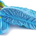 G & F Products Disposable Shoe Covers, Slip-Resistant Booties, Heavy-Duty, Waterproof, Elastic Band, Non-Slip Silicone Sole, Reusable, Protects Floors, Blue, 11 Us Men & 13 Us Women, X-L 100 Pieces
