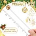 Mimorou 30 Pcs 6'' Christmas Gold Pearl Swizzle Sticks Plastic Drink Stirrers Xmas Cocktail Stirrers for Drinks Hot Cocoa Coffee Tea Festive Reusable Beverage Decorations