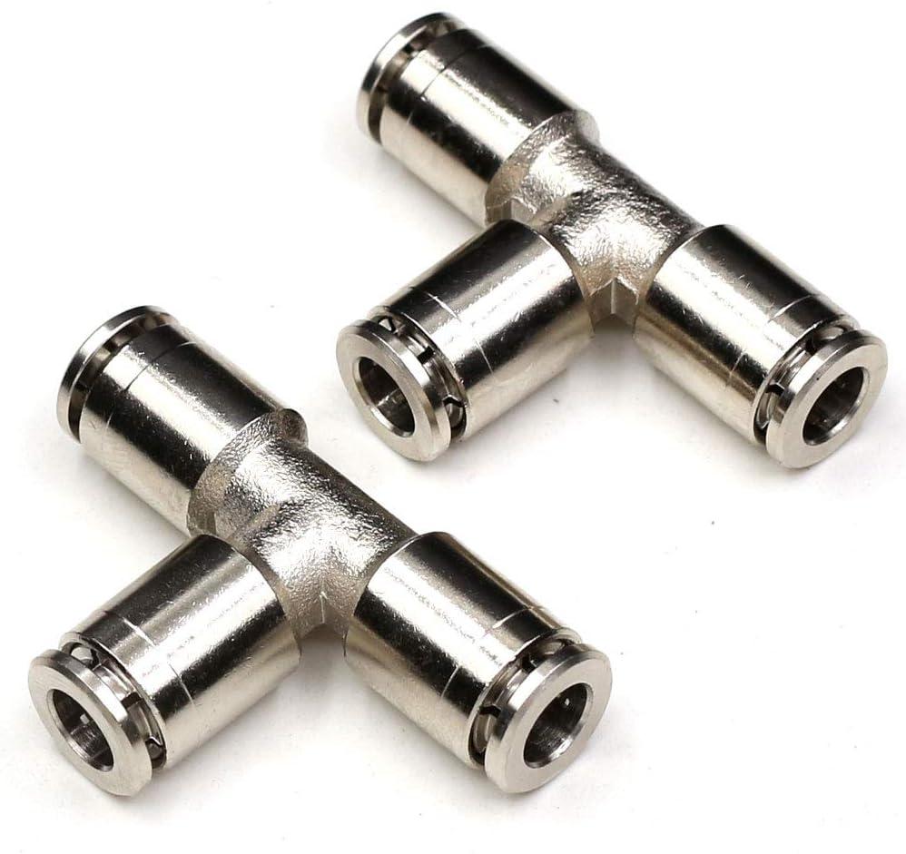 1/4 Union Tee Push to connect fittings Stainless Steel Quick Connect Fittings,CEKER 1/4" x 1/4" x 1/4" OD 3 Way Tee Shaped Tube Fittings Push Connectors Air Line Fittings 2pack 1/4 Union Tee Push to connect fittings Stainless Steel Quick Connect Fittings,CEKER 1/4" x 1/4" x 1/4" OD 3 Way Tee Shaped Tube Fittings Push Connectors Air Line Fittings 2pack