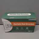 No Drill Curtain Rod Holders, Heavy Duty Self Adhesive Curtain Brackets Hooks, Adjustable Nail-Free Stick on Wall Hangers for Bathroom, Bedroom, Kitchen and Livingroom (14 Pack)